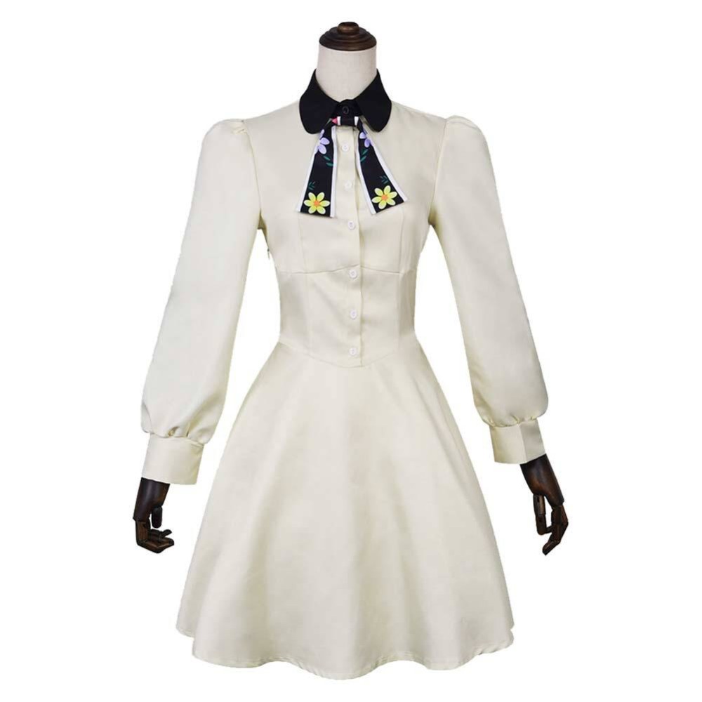 Marriage Toxin Mei Kinosaki Women White Dress Cosplay Costume Halloween Carnival Outfit