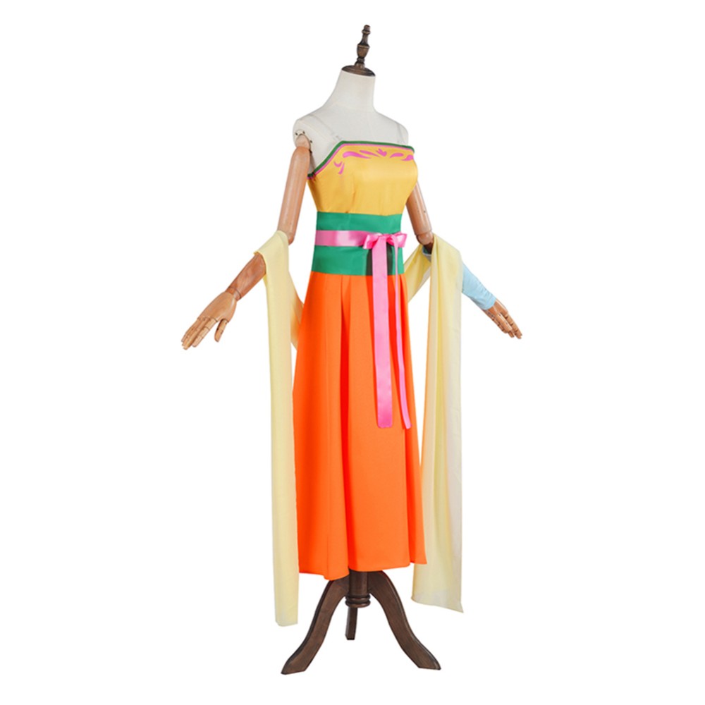Maomao Women Yellow Hanfu Party Cosplay Costume Halloween Carnival