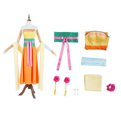 Maomao Women Yellow Hanfu Party Cosplay Costume Halloween Carnival