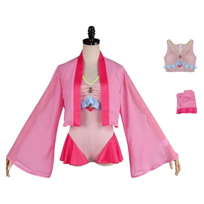 Maomao Women Pink Swimsuit Cosplay Costume Halloween Carnival Outfit