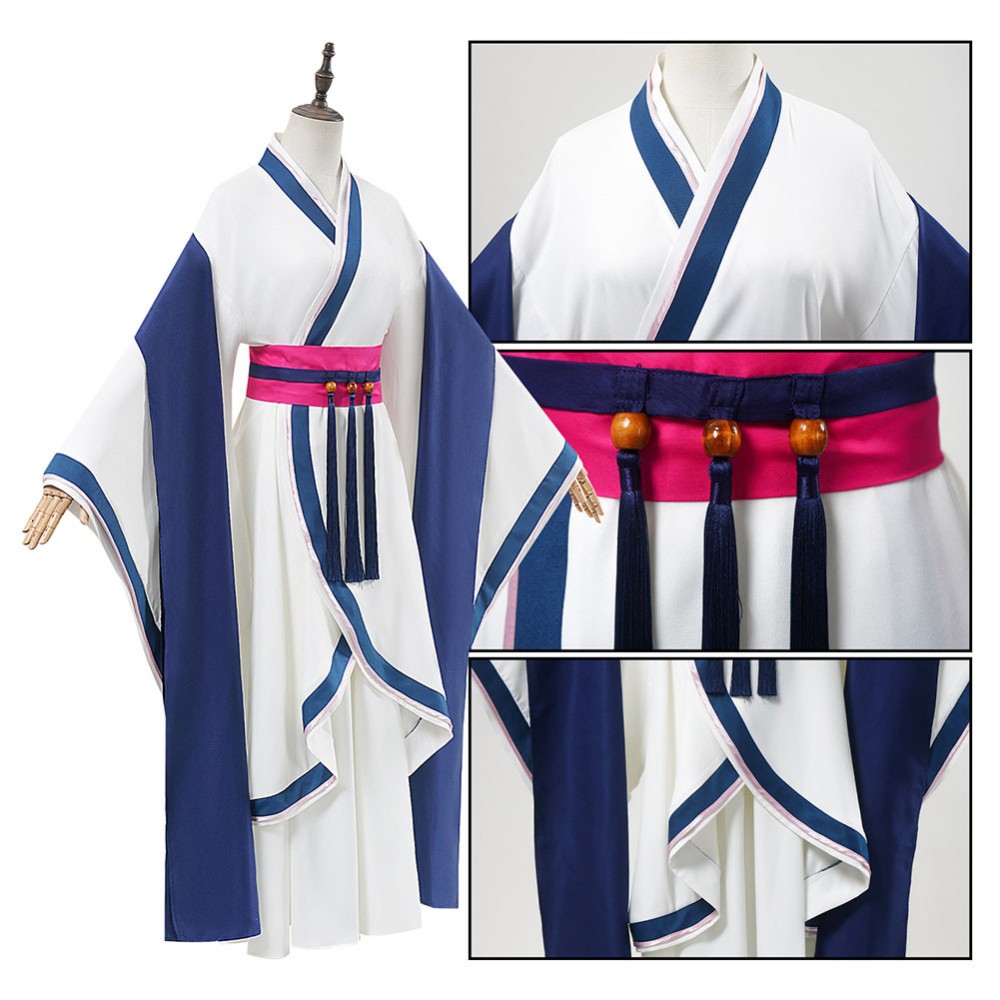 Maomao White Hanfu Cosplay Costume Halloween Carnival Outfit
