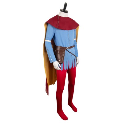 Manor Lords Suzerain Blue Suit With Red Cape&nbsp;s Suit Cosplay Costume Halloween Carnival Outfit