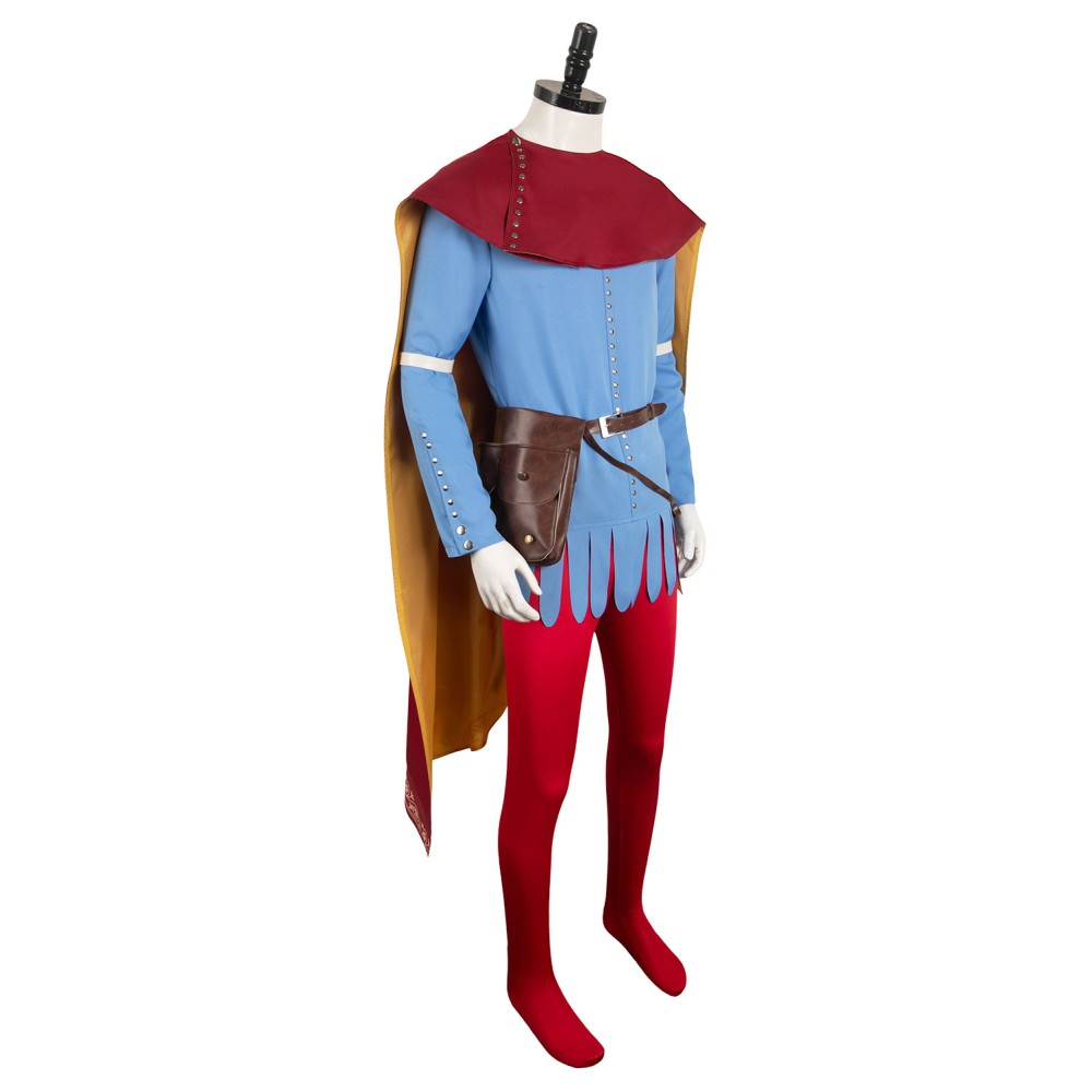 Manor Lords Suzerain Blue Suit With Red Cape&nbsp;s Suit Cosplay Costume Halloween Carnival Outfit