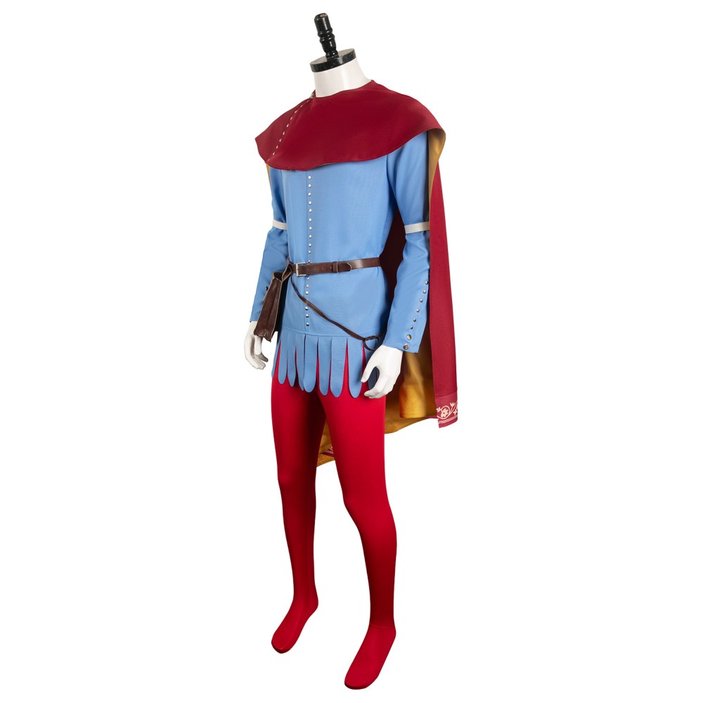 Manor Lords Suzerain Blue Suit With Red Cape&nbsp;s Suit Cosplay Costume Halloween Carnival Outfit