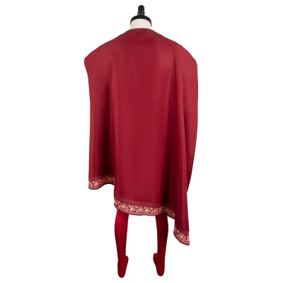 Manor Lords Suzerain Blue Suit With Red Cape&nbsp;s Suit Cosplay Costume Halloween Carnival Outfit