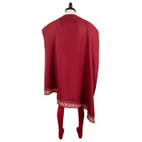 Manor Lords Suzerain Blue Suit With Red Cape&nbsp;s Suit Cosplay Costume Halloween Carnival Outfit