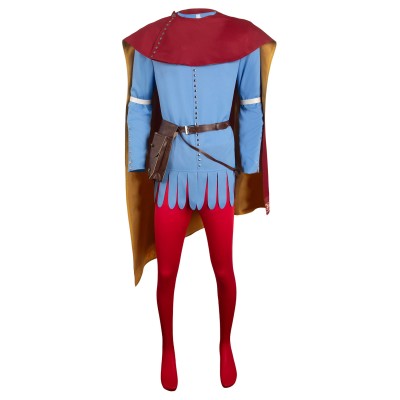 Manor Lords Suzerain Blue Suit With Red Cape&nbsp;s Suit Cosplay Costume Halloween Carnival Outfit
