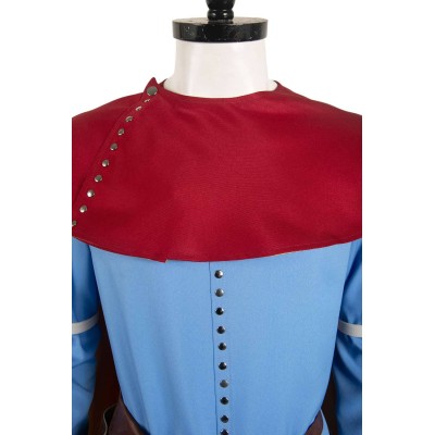 Manor Lords Suzerain Blue Suit With Red Cape&nbsp;s Suit Cosplay Costume Halloween Carnival Outfit