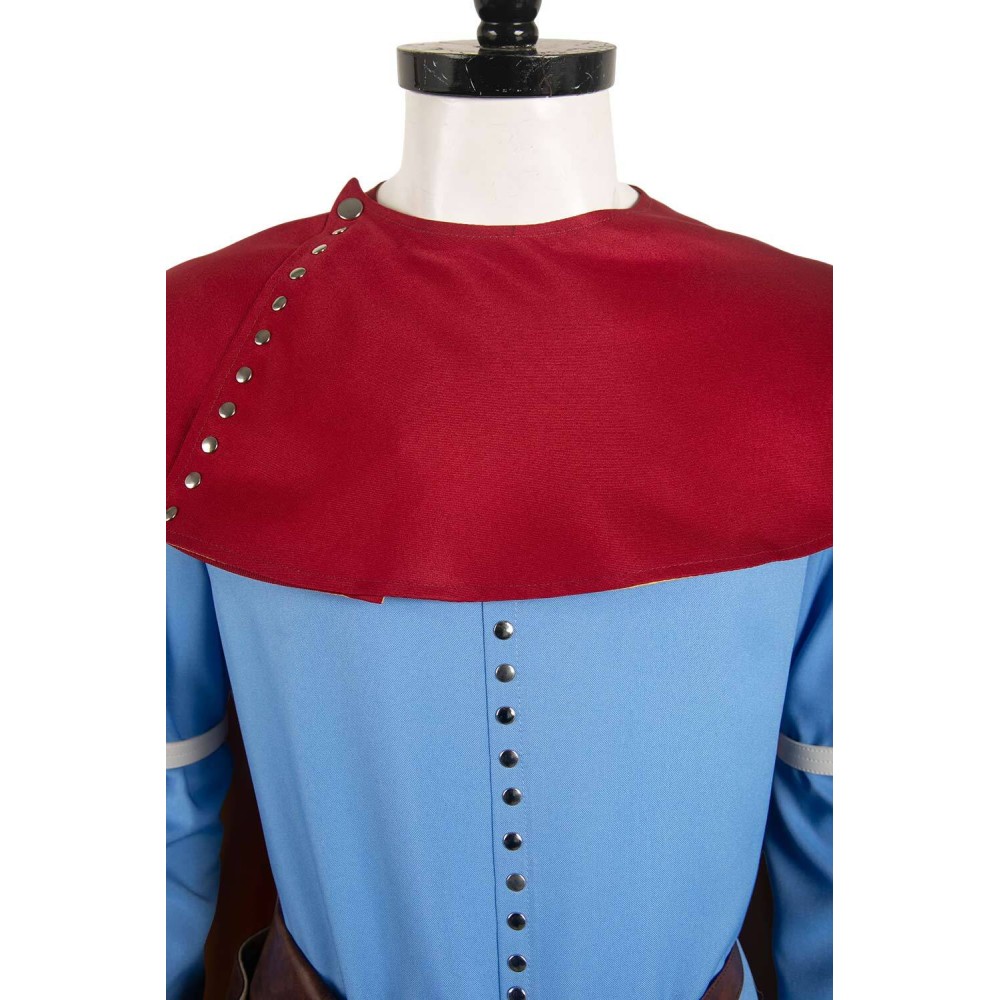 Manor Lords Suzerain Blue Suit With Red Cape&nbsp;s Suit Cosplay Costume Halloween Carnival Outfit