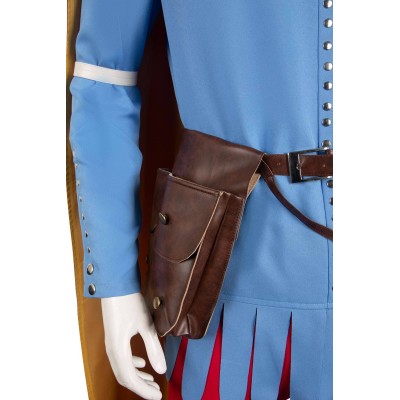 Manor Lords Suzerain Blue Suit With Red Cape&nbsp;s Suit Cosplay Costume Halloween Carnival Outfit