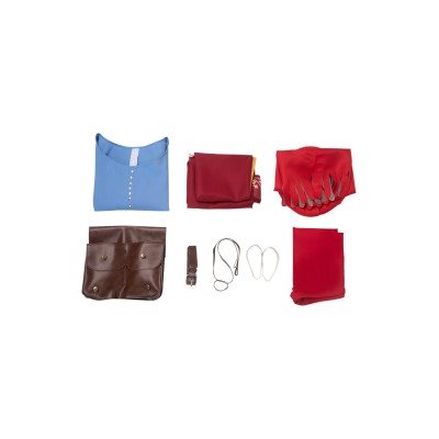 Manor Lords Suzerain Blue Suit With Red Cape&nbsp;s Suit Cosplay Costume Halloween Carnival Outfit