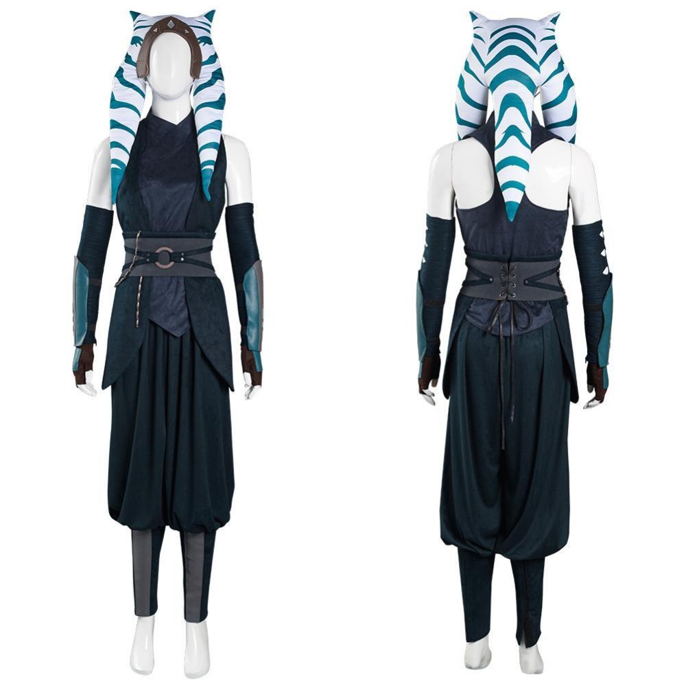 The Mando S2 Ahsoka Tano Top Pants Suit Cosplay Costume Halloween Carnival Outfit