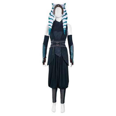 The Mando S2 Ahsoka Tano Top Pants Suit Cosplay Costume Halloween Carnival Outfit