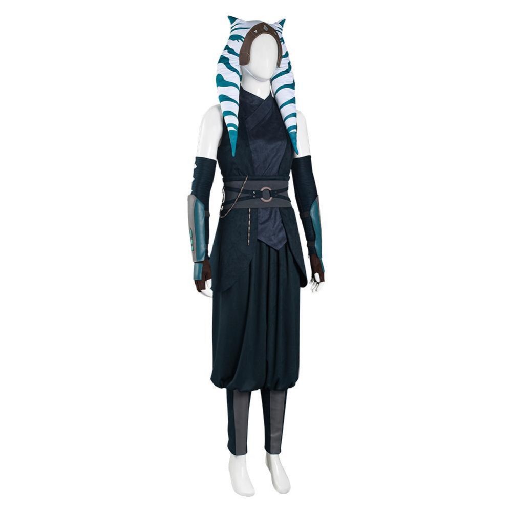 The Mando S2 Ahsoka Tano Top Pants Suit Cosplay Costume Halloween Carnival Outfit