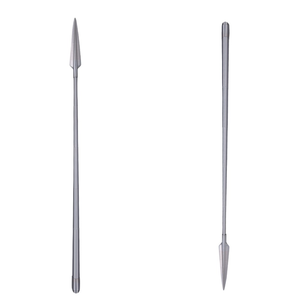 Accessoires de costume de cosplay de lance en argent mandalorien pour Halloween et carnaval