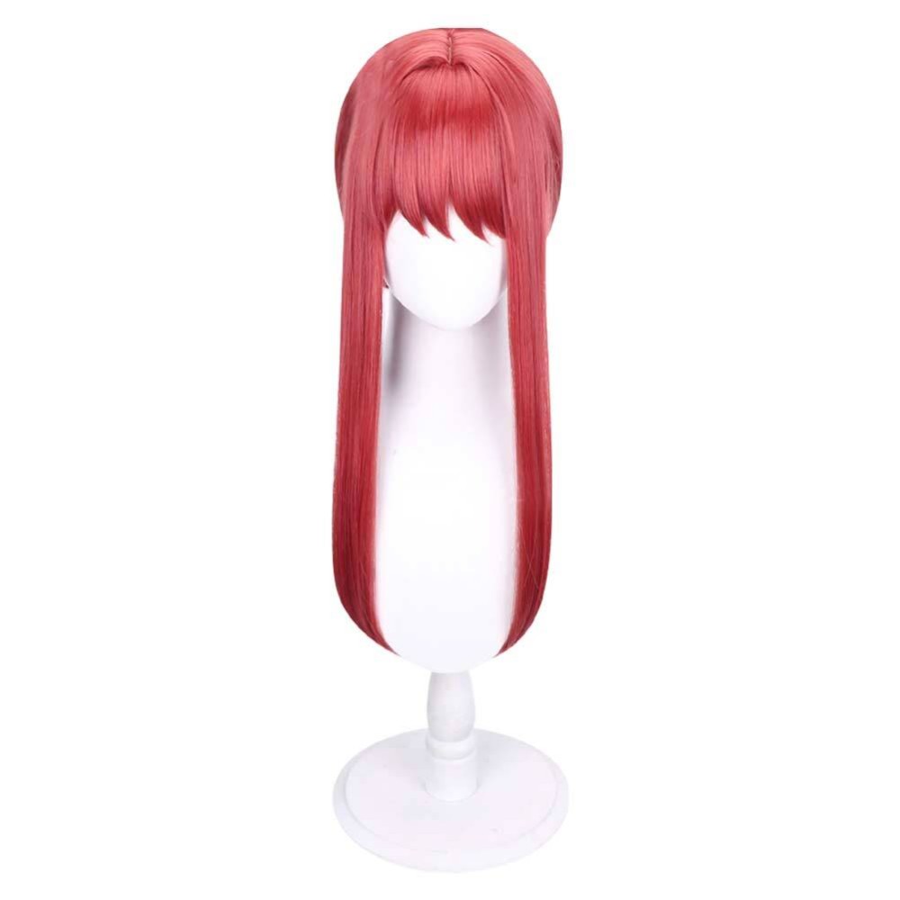 Perruque Makima en cheveux synthétiques résistants, accessoires de costume de cosplay pour Halloween et carnaval