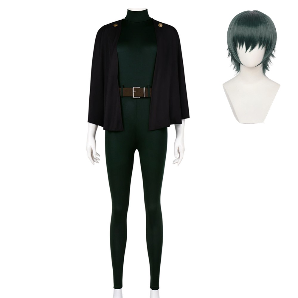 Maki Zenin Women Green Cosplay Costume Halloween Carnival Outfit