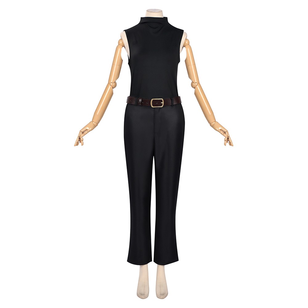Maki Zenin Women Black Cape Style Cosplay Costume Halloween Carnival Outfit