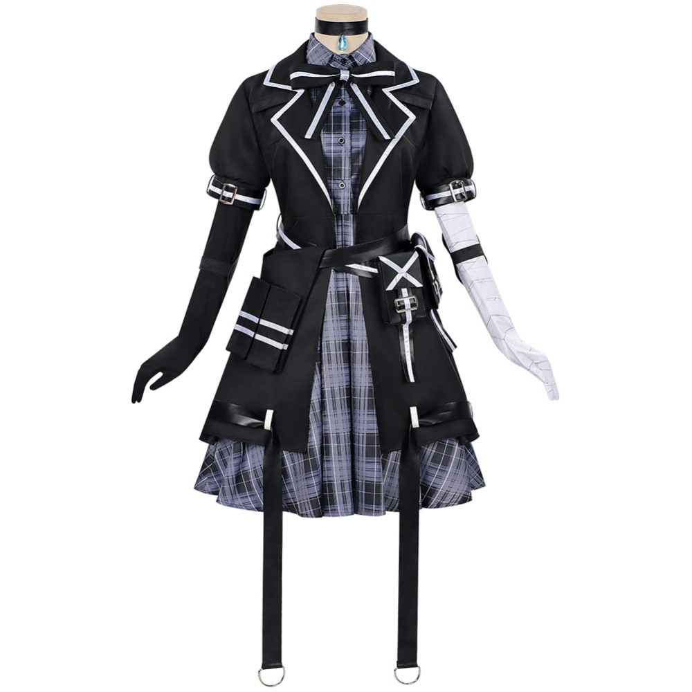 Costume de cosplay de la sorcière Magical Girl Tachibana Sherry en uniforme noir pour Halloween et carnaval