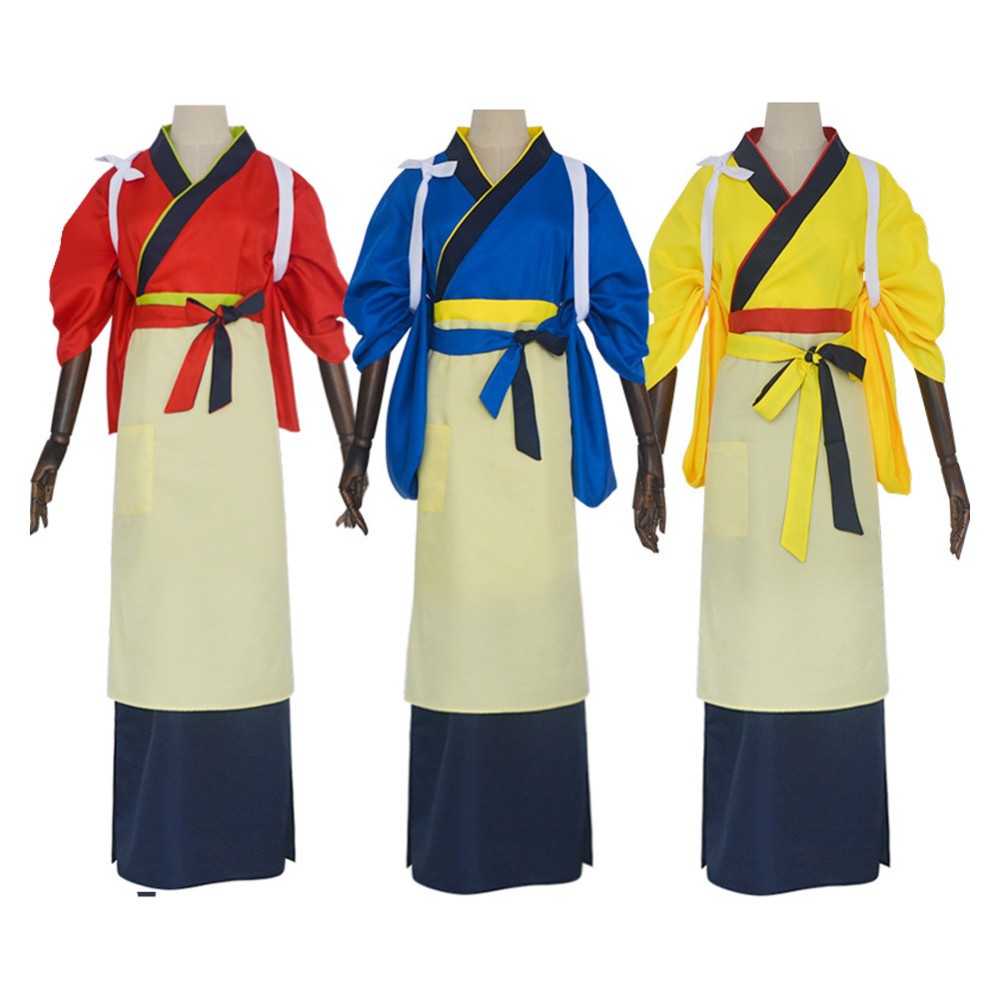 Lycoris Recoil Women Kimono 3 Color Cosplay Costume Halloween Carnival Outfit