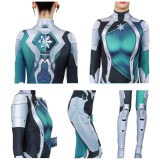 Luna Snow Femme Bleu Combinaison Costume Cosplay Halloween Carnaval Tenue