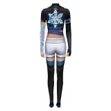 Luna Snow Printed Jumpsuit Cosplay Costume Halloween Carnival Outfit