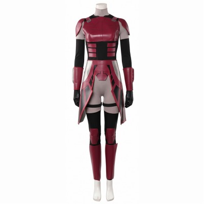 Luke Castellan Women Red Cosplay Costume Halloween Carnival Outfit