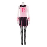 Lucy Steel Women Pink Cosplay Costume Halloween Carnival Outfit