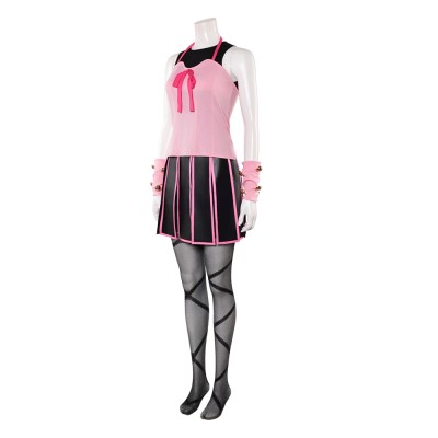 Lucy Steel Women Pink Cosplay Costume Halloween Carnival Outfit