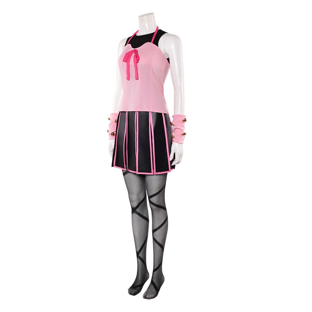 Lucy Steel Women Pink Cosplay Costume Halloween Carnival Outfit