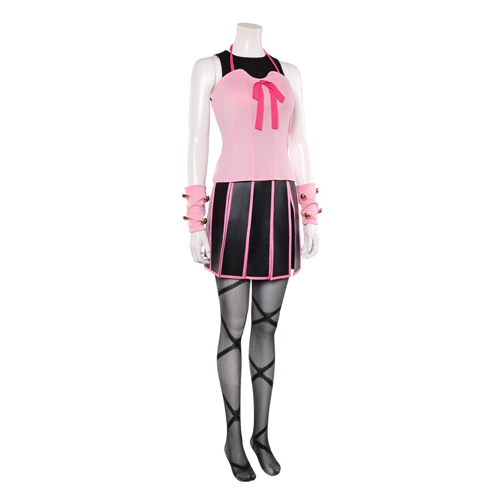 Lucy Steel Women Pink Cosplay Costume Halloween Carnival Outfit