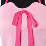 Lucy Steel Women Pink Cosplay Costume Halloween Carnival Outfit
