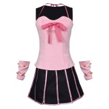 Lucy Steel Women Pink Dress Cosplay Costume Halloween Carnival