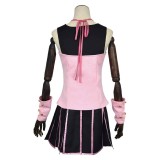 Lucy Steel Women Pink Dress Cosplay Costume Halloween Carnival
