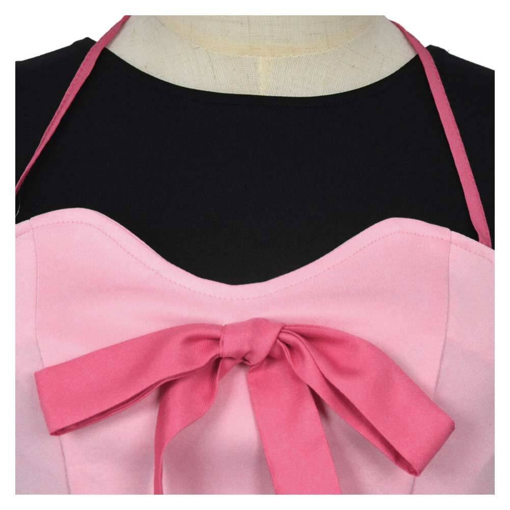 Lucy Steel Women Pink Dress Cosplay Costume Halloween Carnival