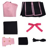 Lucy Steel Women Pink Dress Cosplay Costume Halloween Carnival