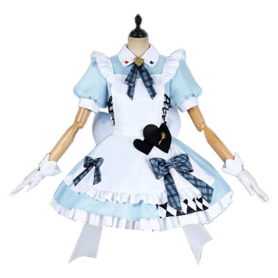 LoveLive Muse Blue Lolita Dress Party Cosplay Costume Halloween Carnival