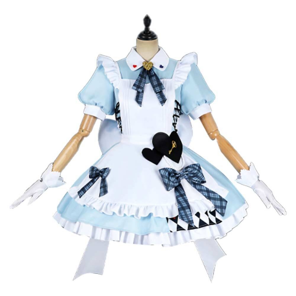 LoveLive Muse Blue Lolita Dress Party Cosplay Costume Halloween Carnival