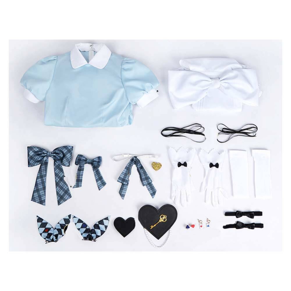 LoveLive Muse Blue Lolita Dress Party Cosplay Costume Halloween Carnival