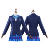 Costume de cosplay de l'uniforme scolaire bleu de Minami Kotori de LoveLive pour femmes, tenue de carnaval d'Halloween