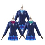 Costume de cosplay de l'uniforme scolaire bleu de Minami Kotori de LoveLive pour femmes, tenue de carnaval d'Halloween