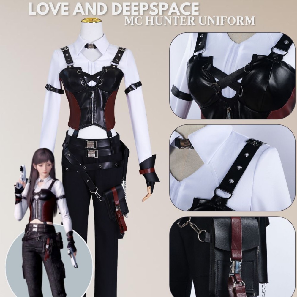 Love and Deepspace Player MC Hunter Uniform Party Cosplay Costume Halloween Carnival Outfit