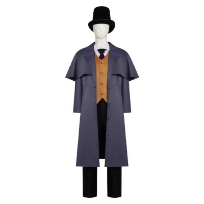 Lord of Mysteries Klein Moretti Blue Trench Coat Set Cosplay Costume Halloween Carnival Outfit