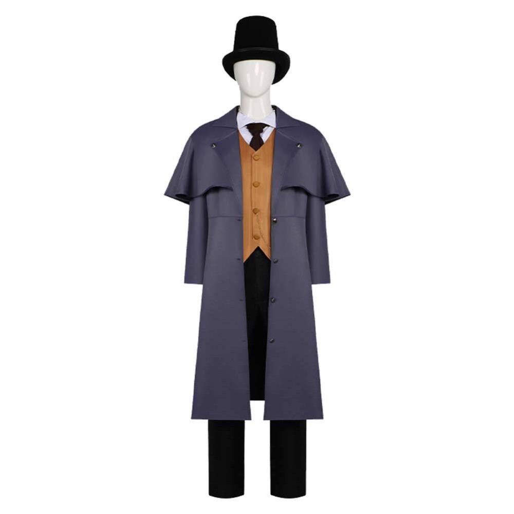 Lord of Mysteries Klein Moretti Blue Trench Coat Set Cosplay Costume Halloween Carnival Outfit