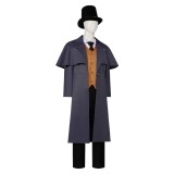 Lord of Mysteries Klein Moretti Blue Trench Coat Set Cosplay Costume Halloween Carnival Outfit