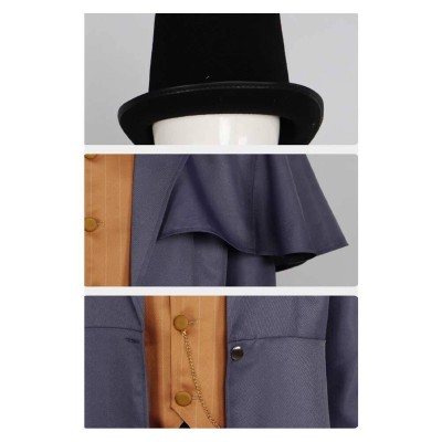 Lord of Mysteries Klein Moretti Blue Trench Coat Set Cosplay Costume Halloween Carnival Outfit