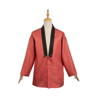 Look Back 2024 Kyoumoto Red Striped Coat Suit Cosplay Costume Halloween Carnival Outfit
