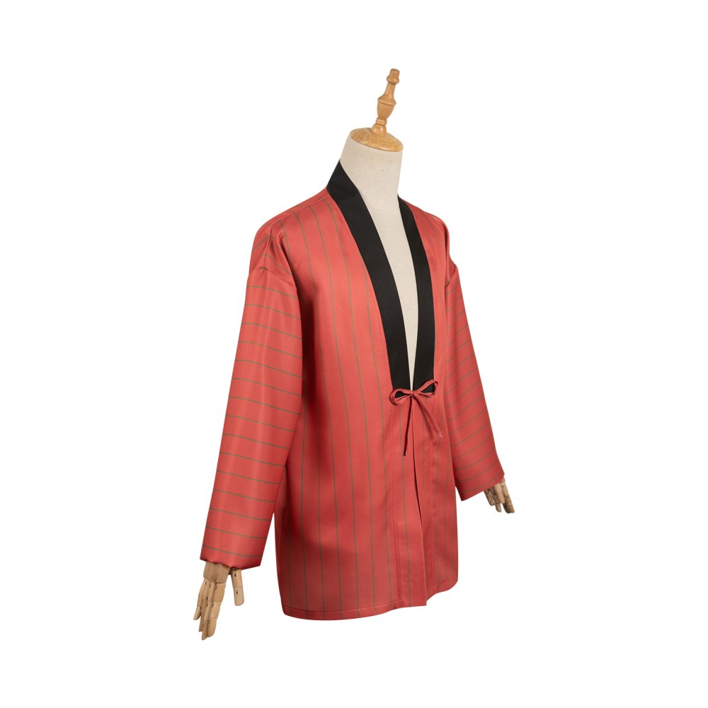 Look Back 2024 Kyoumoto Red Striped Coat Suit Cosplay Costume Halloween Carnival Outfit