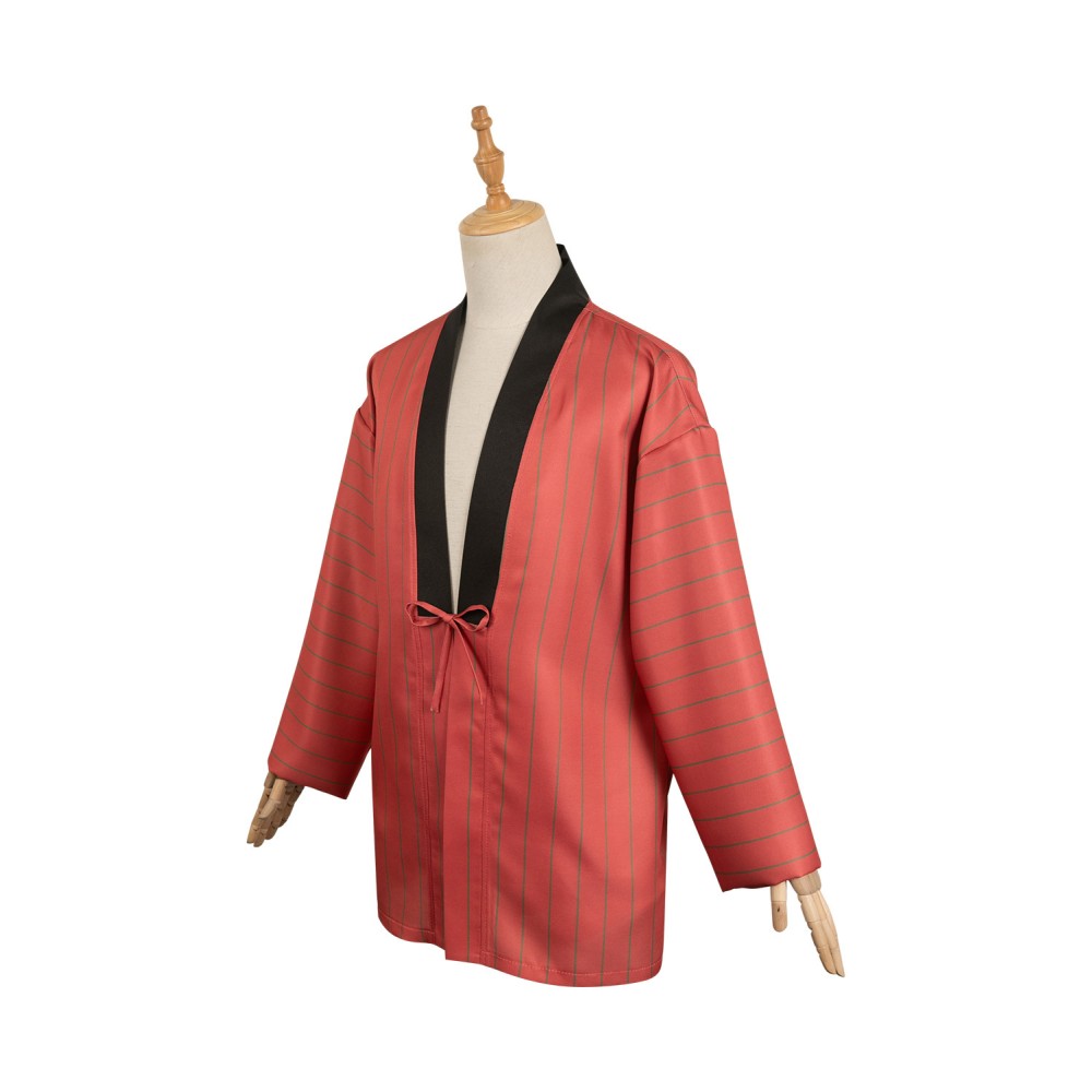 Look Back 2024 Kyoumoto Red Striped Coat Suit Cosplay Costume Halloween Carnival Outfit