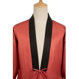Look Back 2024 Kyoumoto Red Striped Coat Suit Cosplay Costume Halloween Carnival Outfit